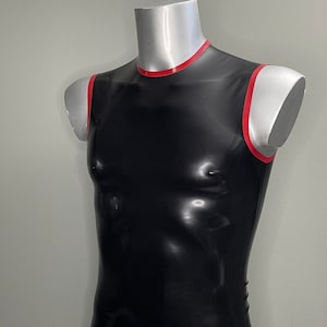 Camiseta sin mangas / Ribete / Látex 0.4 / Caucho para hombre
