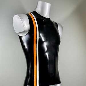 Camiseta sin mangas de dos rayas / Látex 0.4 / Caucho para hombre