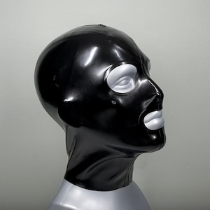 3 Panel Latex Hood Open Eye & Mouth | 0.5 Latex | Men&#39;s Rubber