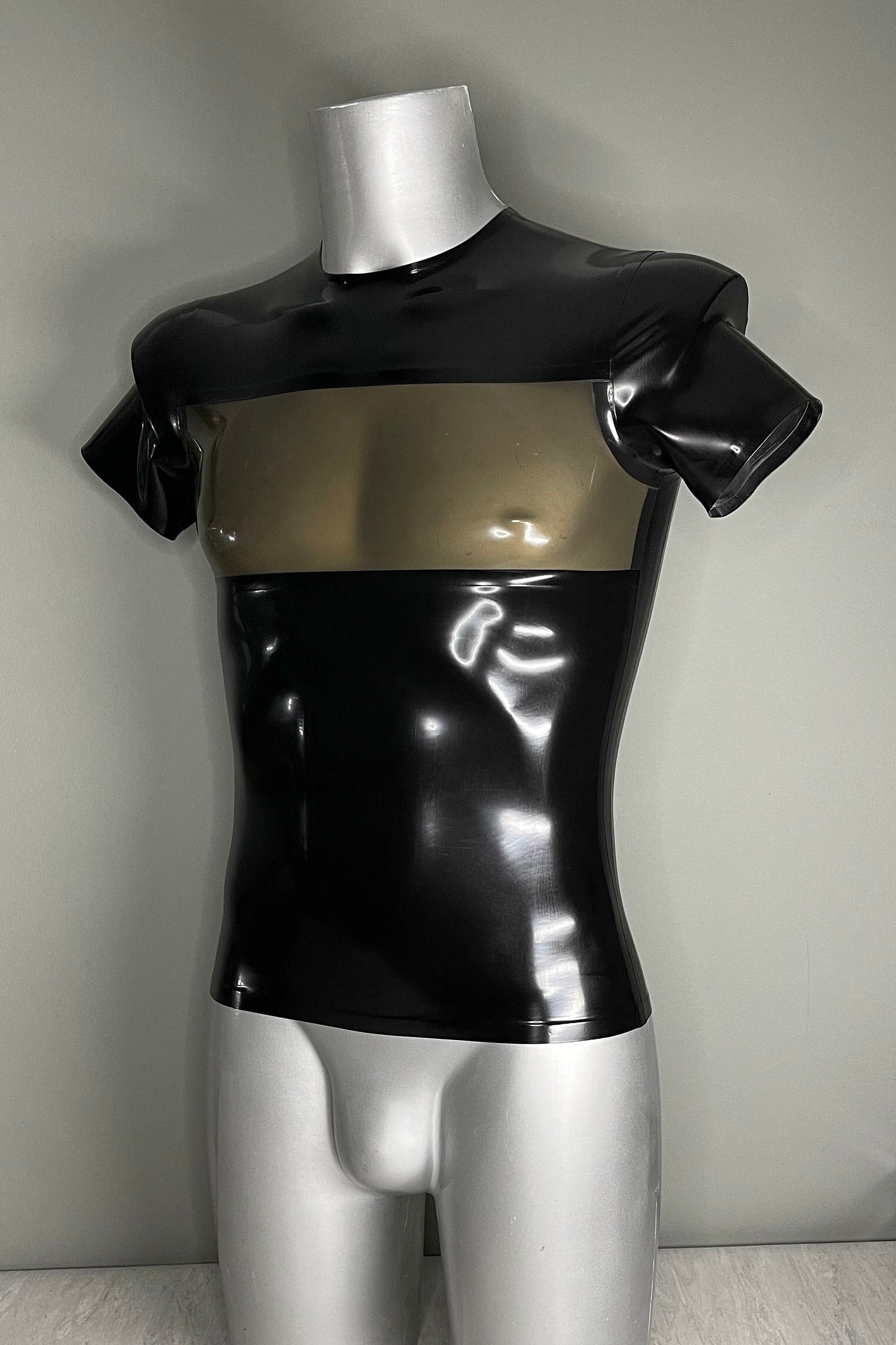 Débardeur En Latex Métallique Violet - Fait Main, Extensible, Pour Cosplay, Fétichiste, Déguisement, Taille Sur Mesure