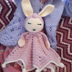 MINI Honey Bunny Knotted Lovey Crochet Bunny PATTERN 