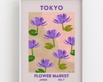 Retro Wall Art | Tokyo Flower Market | Matisse Print | Printable