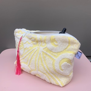 Pochette en éponge, trousse à cosmétiques en éponge, pochette en éponge, sac de bain, trousse de toilette éponge vintage