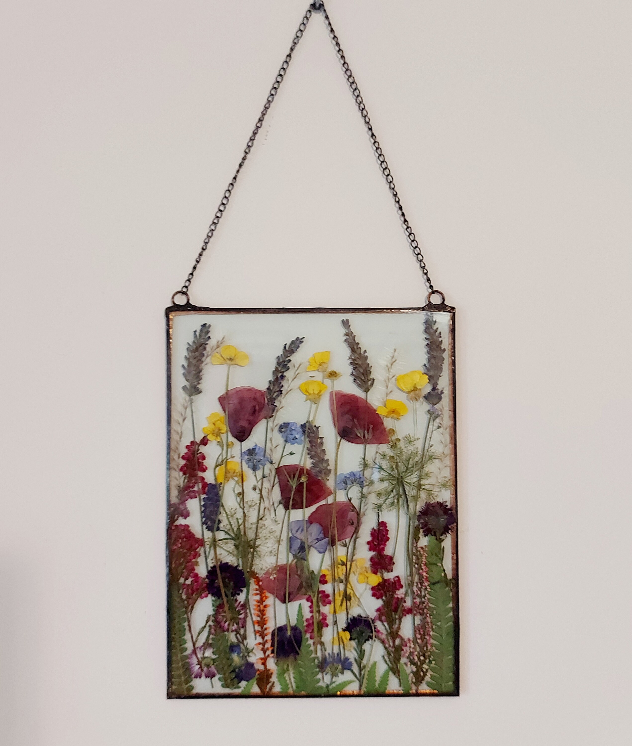 Pressed flower frame - Poppies