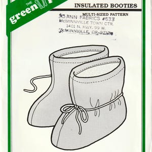 EASY Insulated Booties The Green Pepper Sew Pattern F789