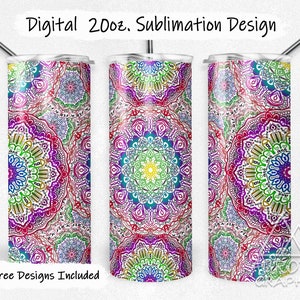 Cussword Mandala - Digital 20oz Skinny Tumbler Wrap MATURE Adult Imagery Seamless Tapered Straight Design Design PNG Instant Download