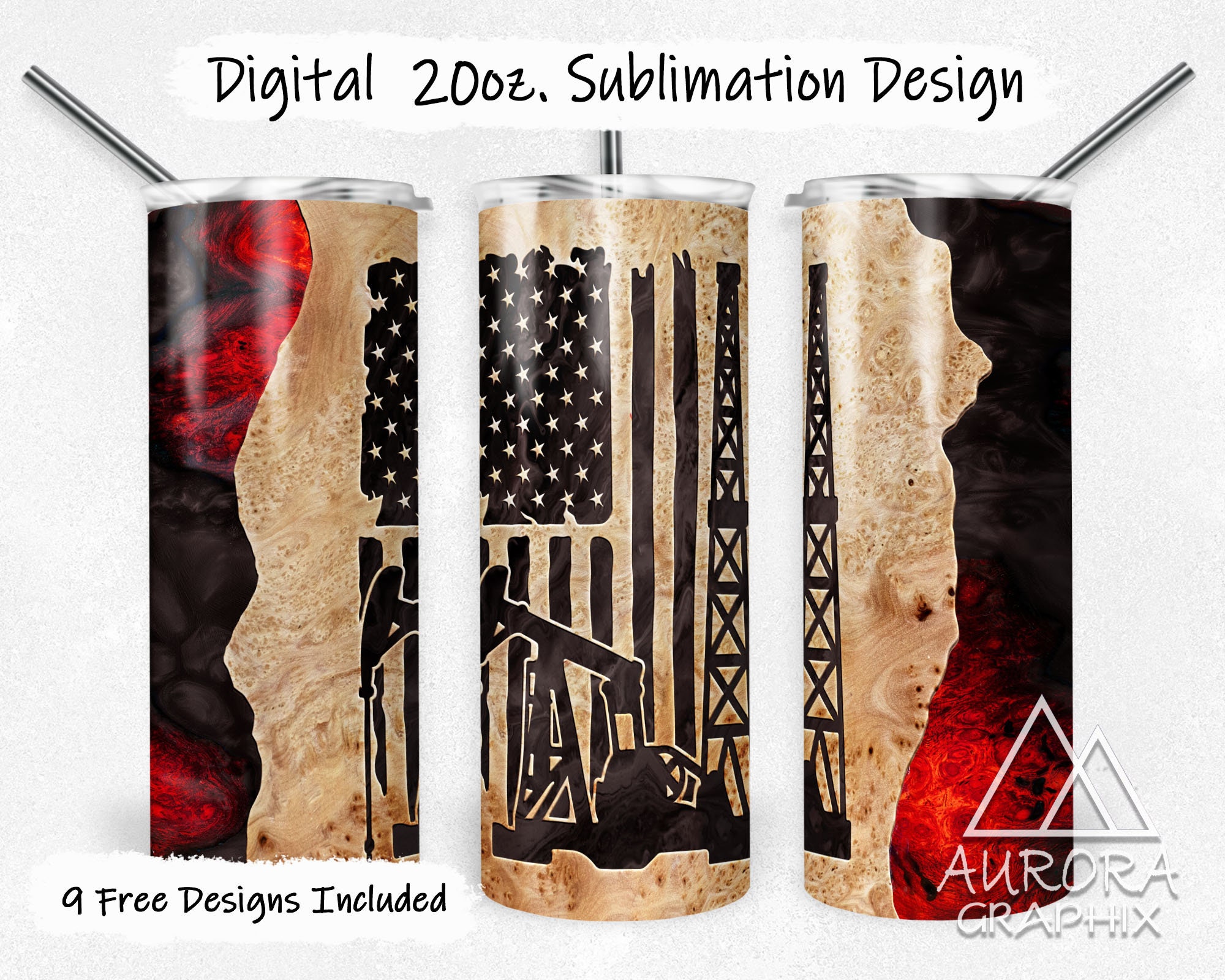 Oil Rig Wrapping Paper Oilfield Digital 20oz Skinny Tumbler Wrap Oil Rig Wood Resin - Etsy