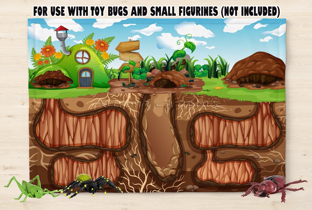 Bug Theme Insect World DIGITAL Sublimation Design for Play Mat ...
