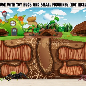 Insecto Tema Insecto Mundo DIGITAL Sublimación Diseño para Play Mat Manteles Niños Comida Play Mat Fieltro Idea de regalo Descarga digital PNG SOLAMENTE