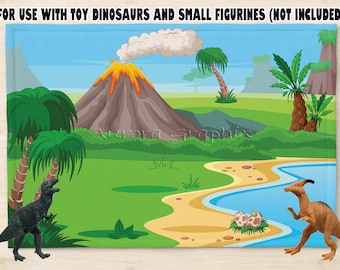 Jurassic Dinosaur Theme DIGITAL Sublimation Design for Play Mat Placemats Kids Food Play Mat Felt Gift Idea Digital Download PNG Only