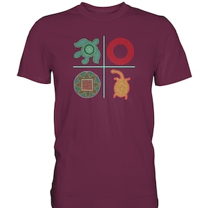 Men&#39;s T-Shirt Aboriginal Australian Art in Perfection 4 Elements Premium Shirt up to 5XL