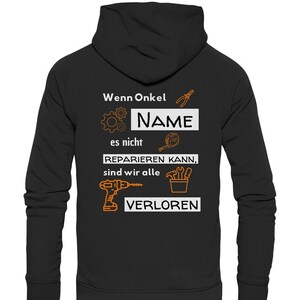 Hoodie Craftsman Uncle personalized Uncle hoodie gift idea printed premium sweater with hood and kangaroo pocket S to 2XL