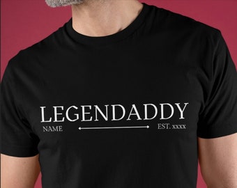 2024 Legendaddy Dad T-Shirt, Personalized Gift for the Best Dad, Gift for Father's Day, Legendaddy Gift Birth with Name