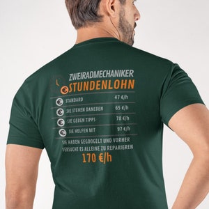 Two-wheel mechanic T-shirt gift master&#39;s exam car master T-shirt, gift motorcycle mechanic, 2-wheel mechanic workshop price list