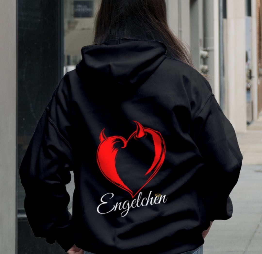 Half Angel Angel And Devil Heart Hoodie Couple Hoodie Angel Angel