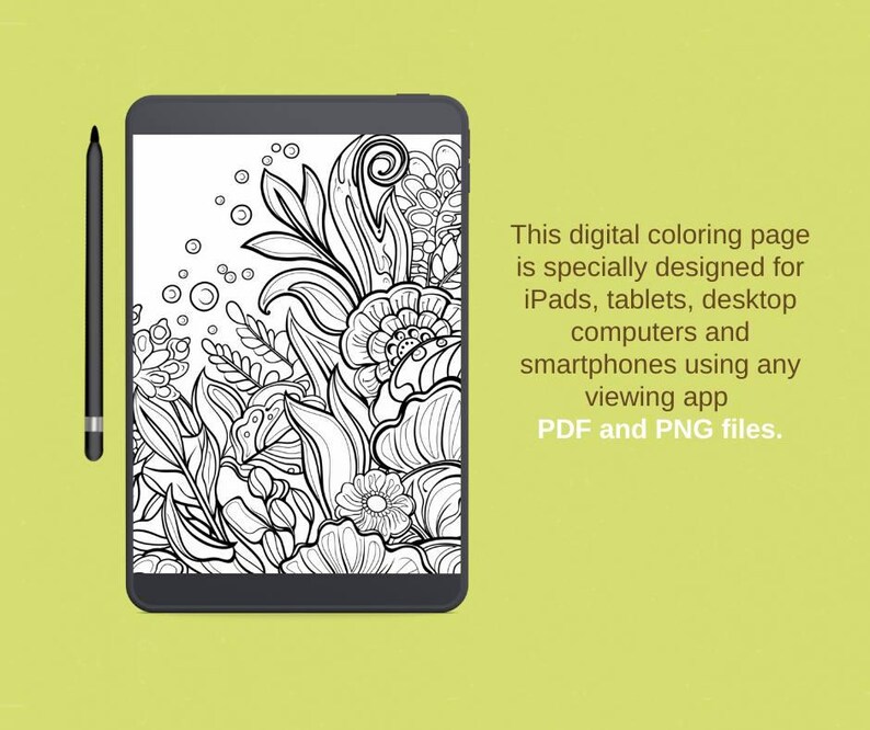 Digital Coloring Page 'underwater World' for Ipad, Tablet & Ipad ...