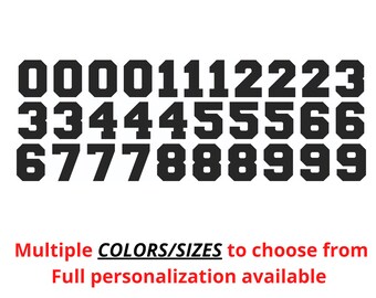sticky vinyl Numbers stickers Decals bin door office home weather proof Bk & Wt 15mm to 100mm