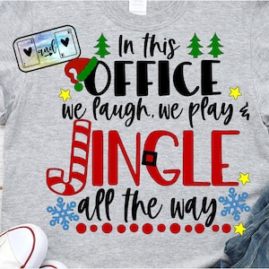 Biurowe Boże Narodzenie SVG, biuro svg, personel Jingle all the way boss svg, Znak, DFX jpeg, eps, sublimacja PNG, Cricut, drukowanie i cięcie, clipart,