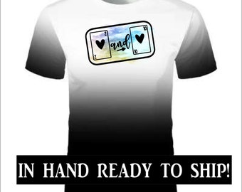 Sublimation 100% polyester cotton feel sublimation blank tshirt ready to ship black ombre poly shirt best seller  plus sizes to 5X DTF