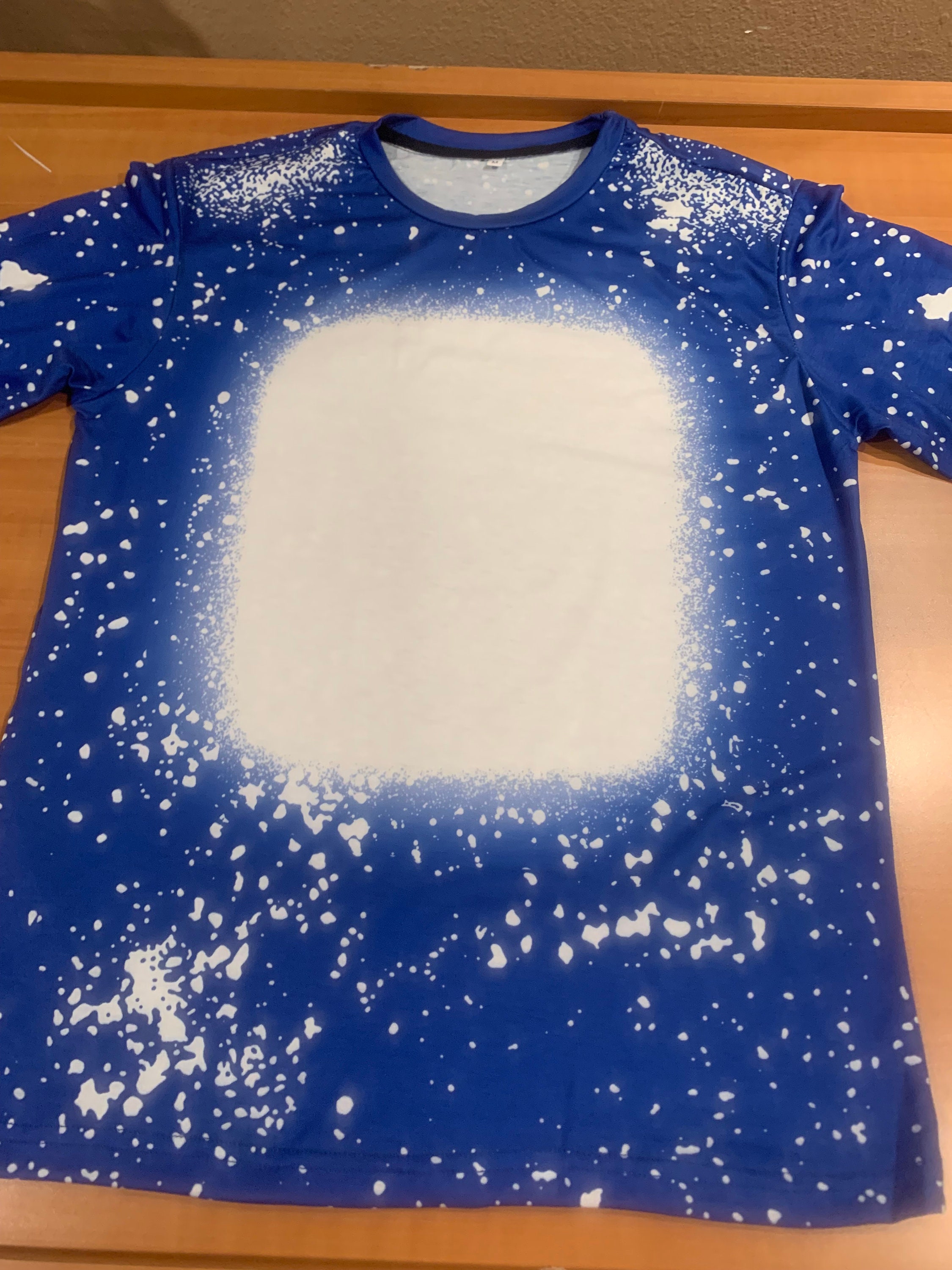 Polyester Sublimation T-shirt: Royal Blue Faux Bleach Design - Etsy
