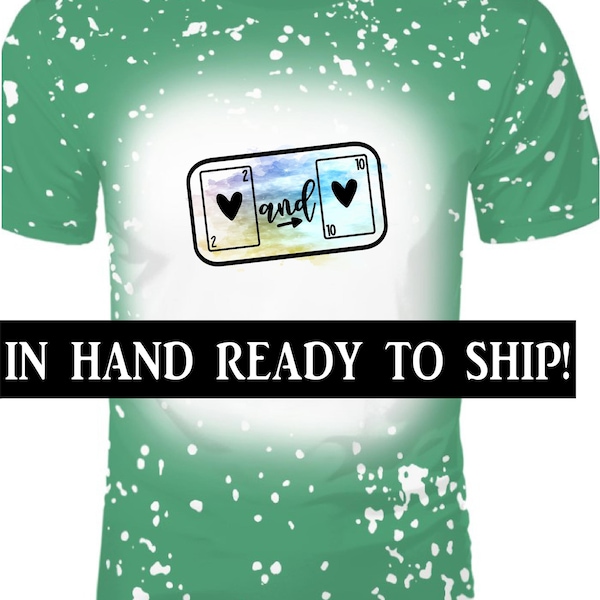 Faux Bleached Green Sublimation Shirt, Polyester Cotton Feel