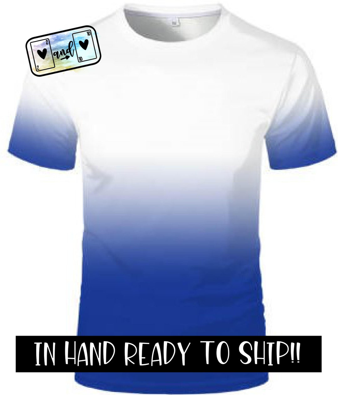 Blue Ombre Polyester Sublimation T-shirt, Plus Sizes - Etsy