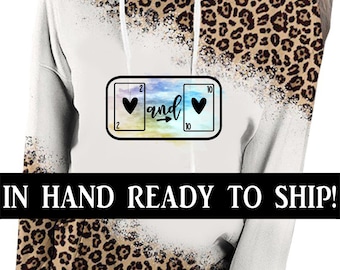 Leopard Print Sublimation Hoodie, Lightweight Polyester Sweatshirt