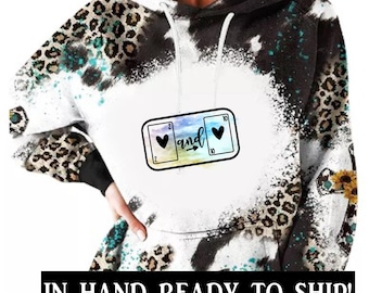 Sublimation 100% polyester sweatshirt lightweight soft sublimation Western sunflower hoodie ready to ship send faux bleach cross Faith plus