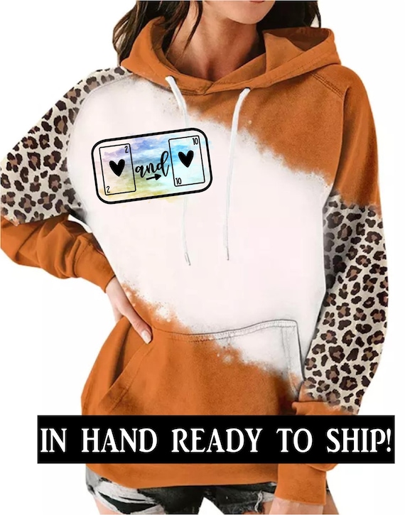 Sublimation 100% Polyester Sweatshirt Leopard Sublimation Hoodie Ready to Ship Hard-to-Find Sublimation Lightweight Cheetah Sweatshirt