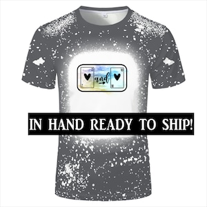 Sublimation 100% polyester gray faux bleach cotton feel sublimation blank tshirt ready to ship graybleach tshirt best seller NEW gray poly