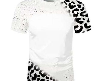 Sublimation Leopard & Cow Print Crewneck Sweatshirt: 100% Polyester