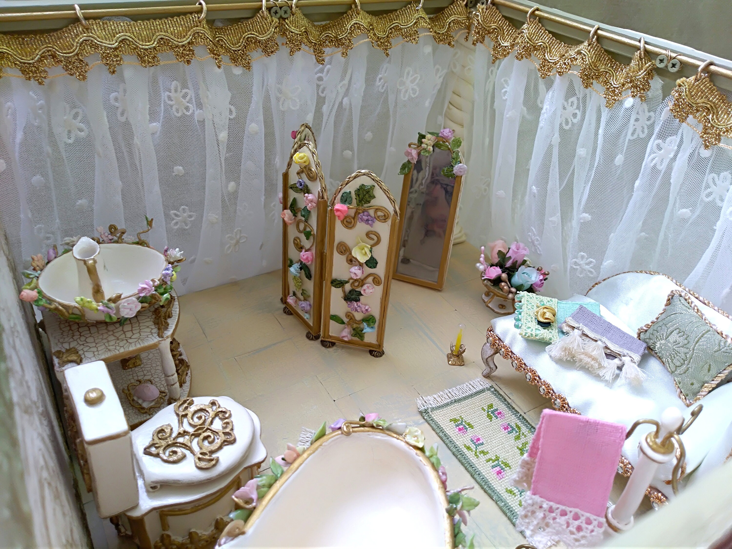 Dollhouse Bathroom Doll Bathroom Dollhouse Bathroom Furniture Miniature