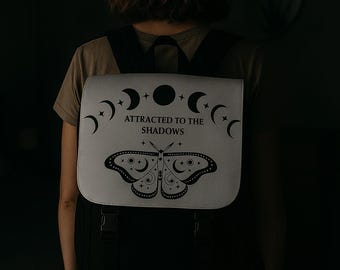 Plecak Gothic Moth • Torba Celestial Witch z fazą księżyca