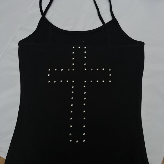 andwang Cross lace tanktop Black 黒 andwang Cross lace tanktop