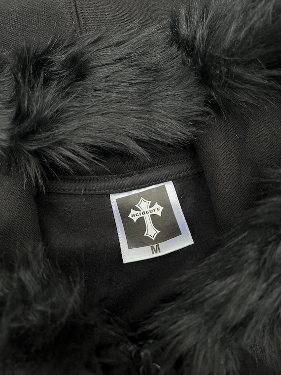 【AAKAM】Studded Cross Hooded Long Sleeve ★男女共用★追跡付 Cross Hoodie Black – 14th Addiction