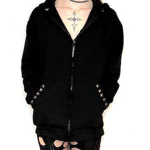 noremid FUR ZIP HOODIE - BLACK NOREMID 2025 Fur Zip Hoodie Collection