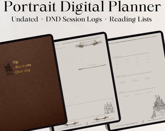 Undated Minimal Digital Planner - Daily Planner - Weekly Planner