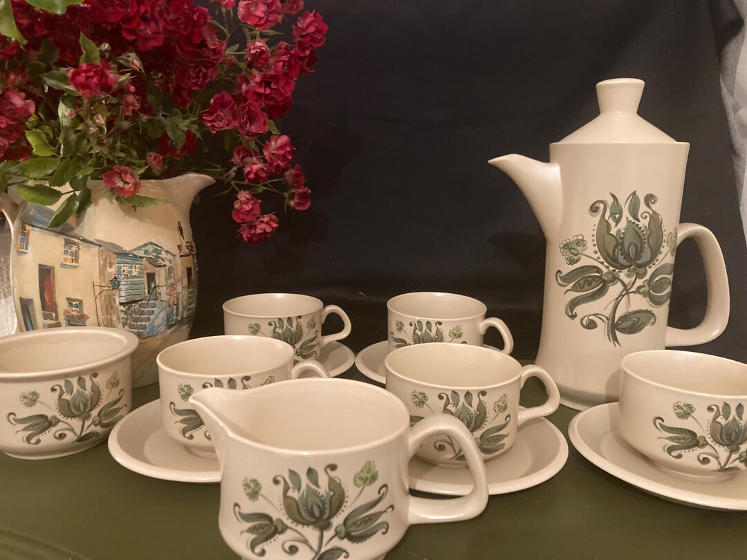 Paolozzi Tea Set Vintage Coffee Set by Palissy Pottery, Teacup and Saucer Set, English ...