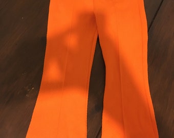 Vintage unworn  1970s Childrens trousers flared crimplene from a time warp shop DISCO Fancy dress
