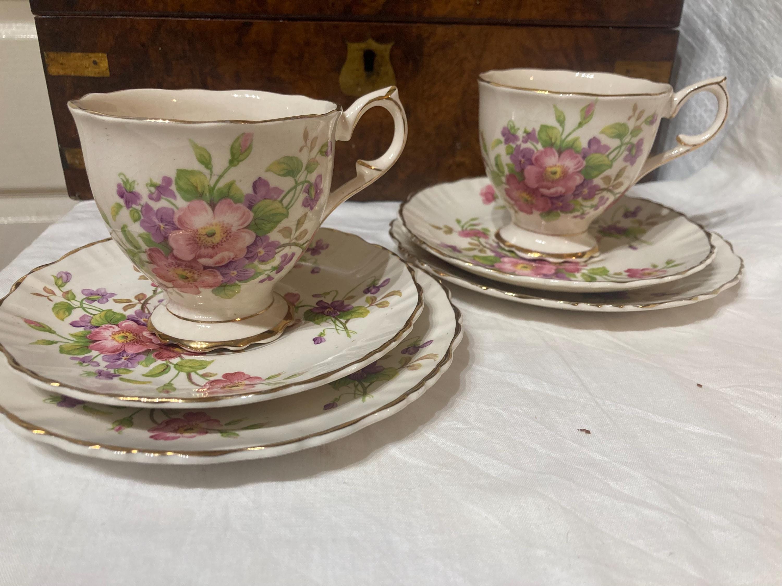 Teacup Floral Trio