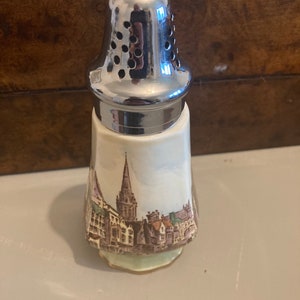 Vintage Royal Winton Zucker Sifter Englische Stadt Szene Kathedrale, hervorragendem Zustand, englisches Porzellan