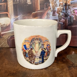 Angel of Peace Mug for British Soldier & Sailor, WW1 Commemorative Cup, Military Gift, Memorial Mug, Historical Souvenir