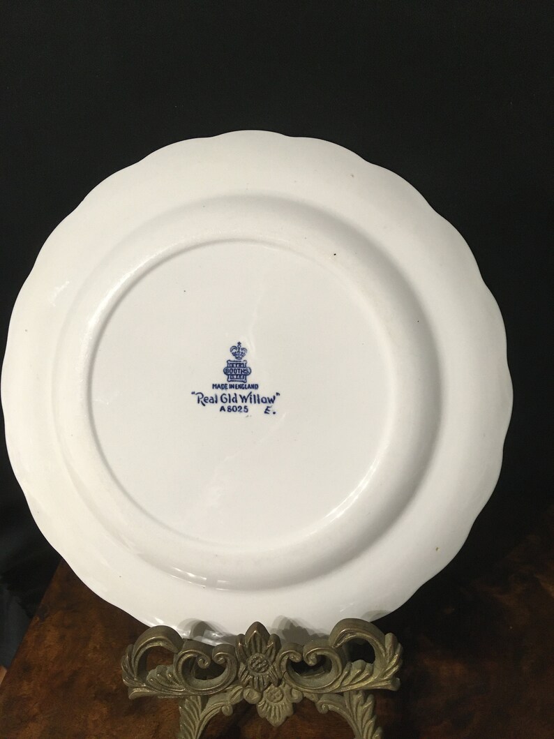 Booths Real Old Willow A8025 Wavy Scalloped Edge Dinner Plate Etsy