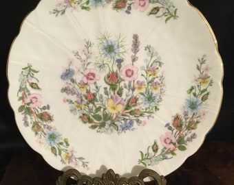 Aynsley Bone China Cake Plate , Starter plate  Wild Tudor