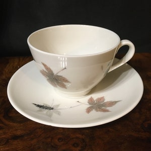 Royal Doulton Tumbling Leaves Translucent Bone China Tea Cup and Saucer
