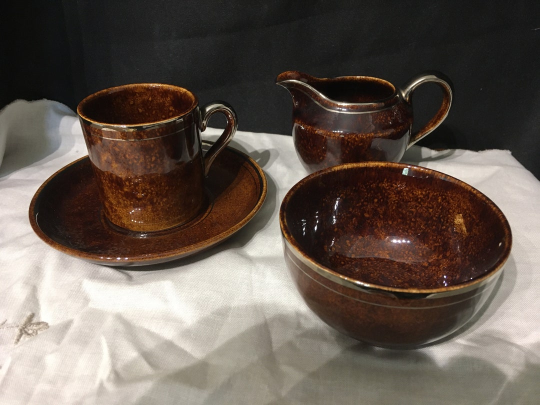 Espresso Coffee Cup , Saucer , Jug and Sugar Bowl Royal Harvey