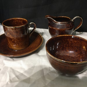 Royal Harvey Staffordshire Espresso Coffee Cup Set, Saucer, Jug, Sugar Bowl