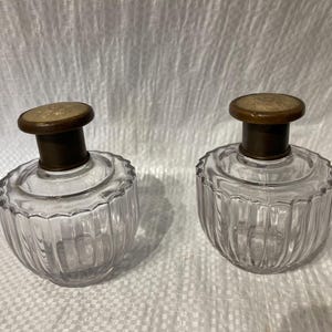 2 Vintage Glass Perfume/ Scent Bottle 20th Century