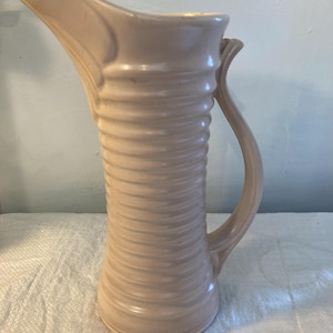 Govancroft Glasgow Art Deco stengodskanna / kanna / vas Scottish Studio Pottery Beige