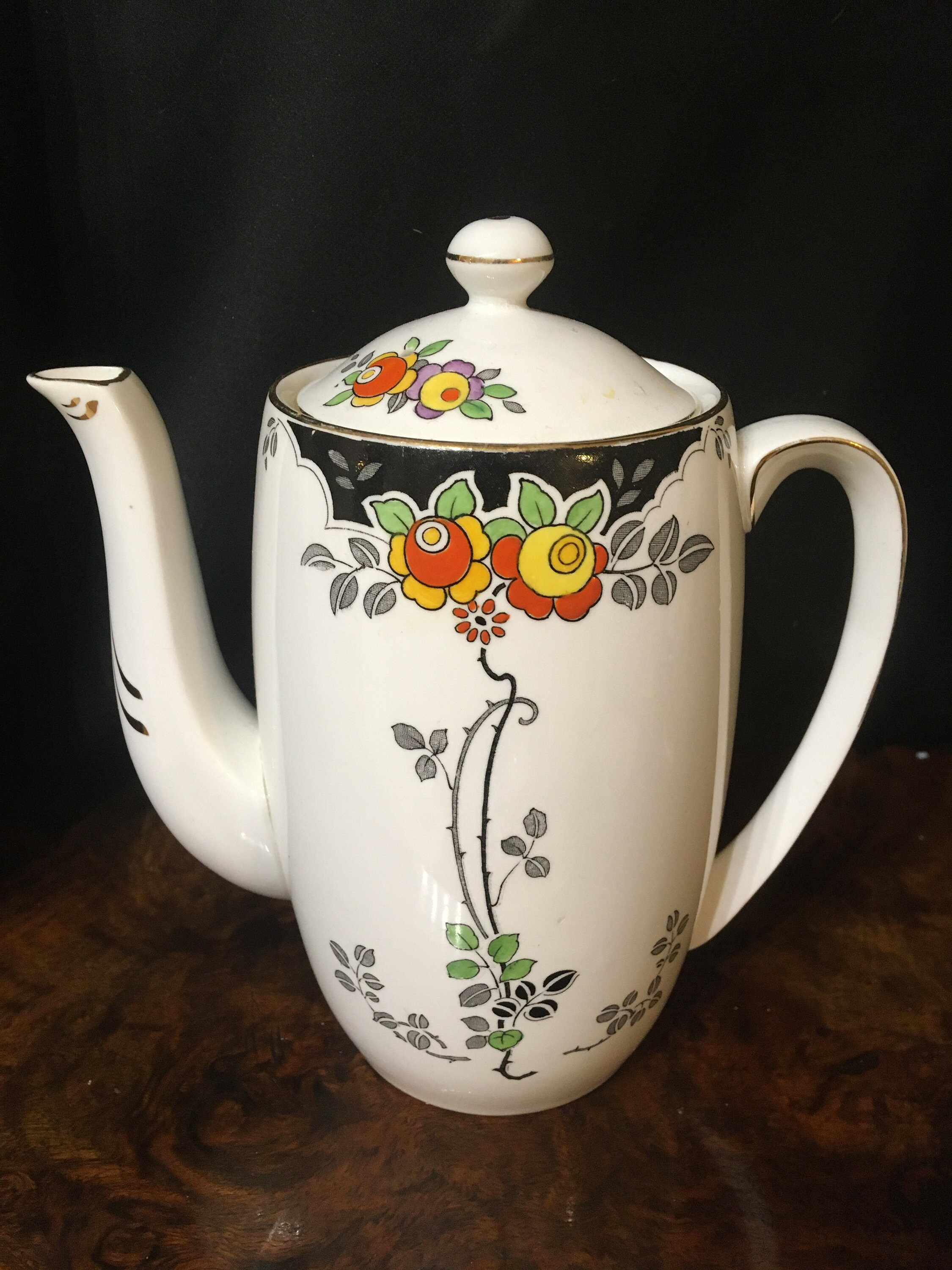 Classic Foley Bone China Tea Pot, English Tea Party, Fine Tea Set, Vintage Porcelain Teapot, Collectible China